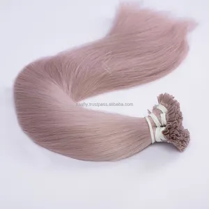 Good Deal Today Light Pink U Tip Extensiones de cabello Cabello humano 60A Super grado de calidad al por mayor