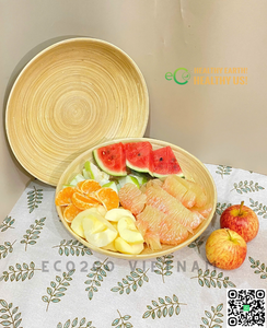 100% assiettes en bambou filé naturel faites à la main/décoration de plaque de bambou filé/belles assiettes en bambou au Viet Nam - Product Image 6