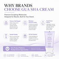 Crème hydratante pour le visage et le cou, crème de massage Gua Sha, crème éclatante, fabricant de produits de soin de la peau, OEM ODM PDRN Peptide