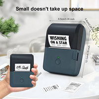HZTZ - Impresora Portátil de Etiquetas Térmicas Mini 2 en 1, Solución Comercial Móvil, Máquina para Hacer Etiquetas Adhesivas para Oficina y Ropa