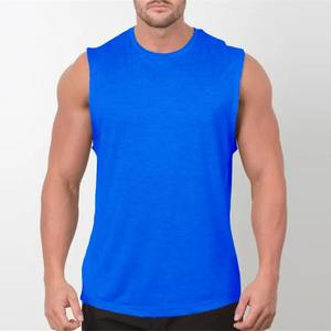 T-shirt sans manches hommes séchage rapide été surdimensionné débardeurs amples col rond t-shirts homme grande taille - Product Image 1
