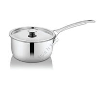 Casserole lourde en acier inoxydable avec couvercle en acier inoxydable Collection d'ustensiles de cuisine Design élégant classique martelé