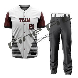 Ensemble d'uniformes personnalisés pour hommes, maillot et pantalon de baseball à col en V, vêtements d'équipe confortables et élégants, vêtements de softball respirants - Product Image 2