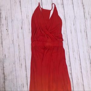 2025 Venta caliente cuello en V verano Maxi vestido Tie Dye Ombre 100% rayón Casual espalda descubierta largo señoras Maxi vestido - Product Image 3