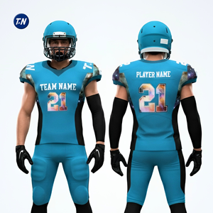Ensemble de maillots de football américain imprimés, confort ultime, durabilité, motif 3D, 100% polyester, séchage rapide, respirant, taille plus - Product Image 3