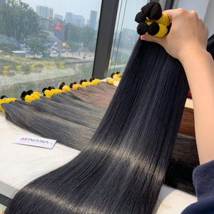 Precio al por mayor Extensiones de cabello humano crudo vietnamita a granel Cabello virgen Cutículas alineadas rectas naturales Doble ahogamiento blanqueado - Product Image 1