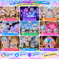 Ballon miroir gonflable géant irisé en PVC, réfléchissant, imperméable, résistant au vent, 10-12 pieds, décoration de fête, boule de Noël