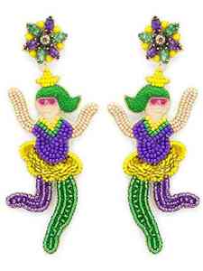 ต่างหูประดับลูกปัดทำมือขายดี ดีไซน์หรูหราสำหรับผู้หญิง ราคาสุดคุ้ม - Product Image 3