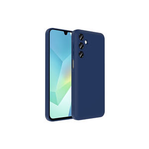 Netzy Navy Blue Silicone Case for Galaxy A16 A53 A34 A03S A24 A22 A12 7 Plus A55 A32 Camera Protection <b>Card</b> <b>Holder</b> Vitra Cover - Product Image 1