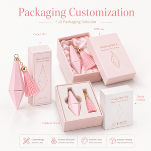 <span class=keywords><strong>Rouge</strong></span> à lèvres de luxe à coupe diamantée, marque privée, avec logo personnalisé, tube bijou à pendentif pompon, style palais, fini mat velours, végan, fournisseur OEM - Product Image 4