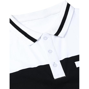 Vêtements décontractés pour hommes, col montant, grande taille, respirant, séchage rapide, couleur unie, teinture unie, toile 100% coton, poche, design personnalisé - Product Image 5