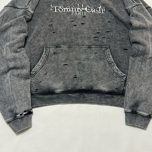 <b>Top</b> Selling Unique Design Regular Fit Men <b>Distressed</b> Hoodies Winter 100% Cotton Wholesale High Quality Street Wear - Product Image 4