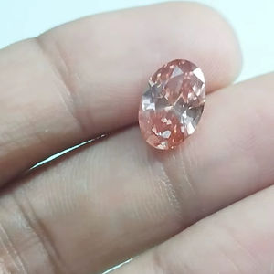 Diamante natural con certificado IGI, corte ovalado, 1 quilate, VS2, fantasía intensa, tratado naturalmente, diamante real - Product Image 1