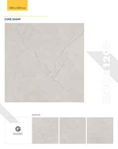 Baldosa de Porcelana Brillante Imitación Madera Sólida Breccia Gold de 1200x1200mm, Formato Grande, Vitrificada, para Sala de Estar de Villa - Product Image 3