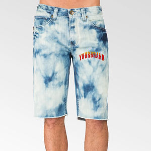 Shorts Vaqueros de Mezclilla Hechos a Medida, Corte Holgado, Estilo Informal, Transpirables, de Pierna Recta, Holgados, para Hombre - Product Image 1