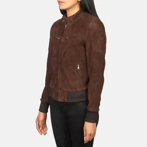 Veste en daim véritable pour femme - Product Image 2
