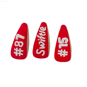 Broderie à la main indienne personnalisée à la mode épingles à cheveux perlées accessoire de cheveux en tissu avec un design perlé unique - Product Image 2