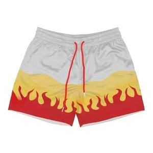 กางเกงขาสั้นพิมพ์ลายตาข่ายสำหรับผู้ชายกางเกงขาสั้นอนิเมะลำลองสำหรับใส่เล่นยิมออกแบบโลโก้ได้ตามต้องการ - Product Image 1