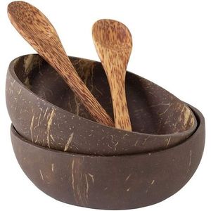 Tazón de coco lacado ecológico con detalles de concha marina ligero e ideal para resorts y cafés sostenibles - Product Image 2