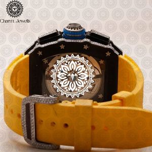 Charm Jewells Montre de luxe en acier inoxydable, boîtier carré de 40 mm, cadran analogique, bracelet en acier inoxydable, mouvement mécanique pour homme, date automatique - Product Image 3