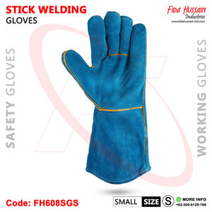 Vente chaude pleine doublure en cuir de vachette fendu gants de soudage résistant à la chaleur pour l'hiver pour les scènes extérieures en gros Pakistan - Product Image 3