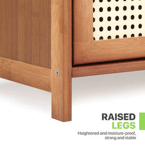 Dreamcraft ชั้นวางรองเท้าไม้ไผ่6ชั้นทนทาน ABS หวายและเคาน์เตอร์กว้างเฟอร์นิเจอร์บ้านทันสมัยเวียดนาม - Product Image 4