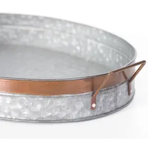 ถาดโลหะทรงรีหรูหรามีสไตล์การออกแบบที่ทนทานสมบูรณ์แบบสำหรับความบันเทิงในบ้านกิจกรรมพิเศษและการชุมนุม - Product Image 3