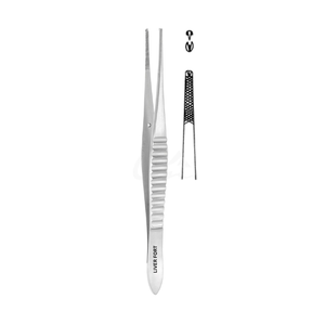 Pinzas de Apósito Médico BROPHY Premium de Venta Directa de Fábrica, 1x2 Dientes (Curvas y Dentadas), 20 cm, 8 Pulgadas, Acero Inoxidable, Manual, CE - Product Image 2