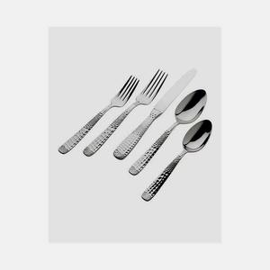 Antique Design Poignées En Acier Inoxydable Ensemble De 5 Couverts Couverts Cuillère Couteau Fourchette Utilisé Dans La Cuisine Table Or Plaqué - Product Image 4