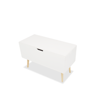 Coffre à jouets blanc OEM et ODM/coffre à jouets en bois uni/coffre au trésor en bois