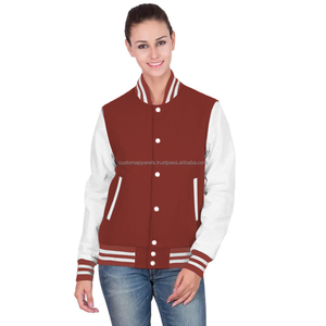 Cotton <b>Quilted</b> Women Varsity Jacket - Premium Fleece Lined Relaxed Fit Custom Letterman Jacket for Sports Clubs and Streetwear - Product Image 1