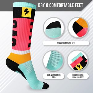 <b>Cycling</b> <b>Socks</b> for <b>Men</b> and Women Breathable Crew Running <b>Socks</b> Sport <b>Sock</b> Made for your Daily Exercise and Workouts - Product Image 2