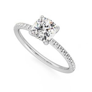 <b>Cushion</b> Cut Diamond Engagement <b>Ring</b> For Women - Product Image 6