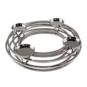 Bougeoir à plusieurs bras pour la décoration, bougeoir moderne en métal argenté pour la décoration de la table à manger à la maison, luxe - Product Image 3