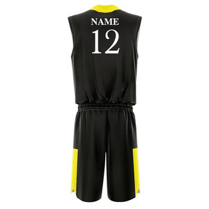 เสื้อบาสเก็ตบอลสำหรับผู้ชายเสื้อบาสเก็ตบอลและกางเกงขาสั้นแห้งเร็วออกแบบได้ตามต้องการ - Product Image 3