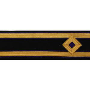 Ingénieur en chef 4 rangées de diamants entrelacés MN violet 3/8 manchette pas cher taux de haute qualité manchette tresse manches boucles dorées - Product Image 6