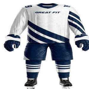 Meilleure vente Uniformes de hockey sur glace pour hommes TOP Vêtements de hockey sur glace professionnels pour hommes 100% polyester Nouveau style Meilleure qualité Ensemble OEM - Product Image 4