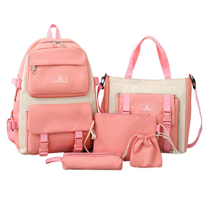 Kit 5 Borse da Viaggio Moderne con Tracolla Staccabile, Zaino Scolastico per Donne con Fodera in Poliestere Resistente - Product Image 1