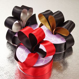 Premium Reversible Satin <b>Ribbon</b> Roll Luxury Polyester with Floral Solid Color for Christmas Birthday Halloween Gift Wrapping - Product Image 2
