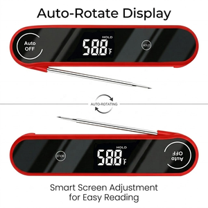 Thermomètre alimentaire à lecture instantanée étanche IP66 pour barbecue, thermomètre numérique LCD rapide pour viande (0,6 s) - Product Image 3