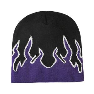 2026 sombreros de punto Jacquard, conjunto personalizado sin puños, sombrero de punto acrílico, gorros gruesos a rayas, gorro acrílico de invierno 100% - Product Image 6