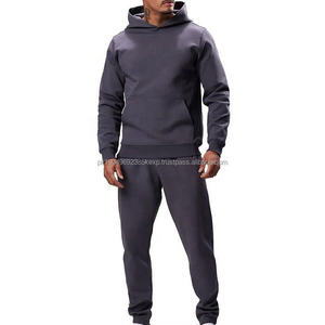 Survêtements en coton pour hommes personnalisés, sweat-shirts à capuche, survêtements à épaules tombantes, respirants, décontractés, streetwear pour hommes - Product Image 1
