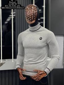 เสื้อสเวตเตอร์ลำลองผู้ชายสำหรับฤดูใบไม้ร่วง, เสื้อสเวตเตอร์ผ้าขนแกะแคชเมียร์แขนยาวมีซิปด้านหน้าให้ความอบอุ่นป้องกันการเกิดรอยยับ - Product Image 2