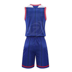 100% Polyester respirant grande taille hommes basket-ball uniforme de haute qualité sur mesure à manches courtes hiver - Product Image 2