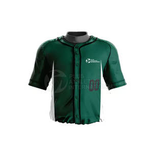 Uniforme de béisbol de tela elástica con jersey que absorbe la humedad y uniforme de béisbol con botones completos de diseño personalizado - Product Image 2