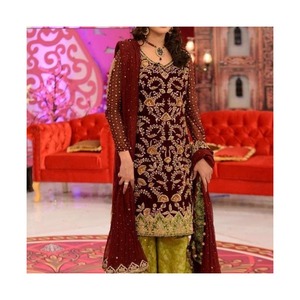 Nueva moda mujer Shalwar Kameez hecho a medida traje de seda de alta calidad venta al por mayor diseño de vestido para mujer - Product Image 6