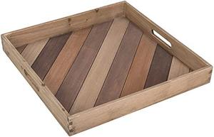 Plateau de service alimentaire à usage quotidien Plateau de service en bois de forme rectangulaire de qualité alimentaire Assiettes en bois d'acacia pour usage hôtelier et usage quotidien - Product Image 6