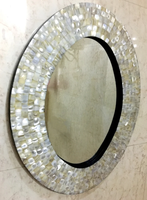 Miroir décoratif de luxe en nacre, artisanal indien, moderne, écologique, pour mariage, salle de bain, dressing, maison, hôtel
