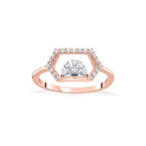 แหวนเพชรเฮกซา บลูม แฟชั่น โรสโกลด์ - Product Image 3