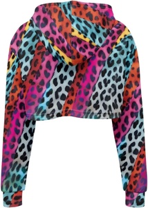 Sudaderas con Capucha de Manga Larga para Mujer, Estilo Deportivo, Tops Cortos con Estampado por Sublimación, Casuales para Otoño e Invierno - Product Image 4